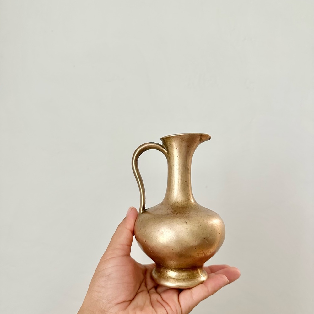 Vintage Brass Italian Pitcher Vase